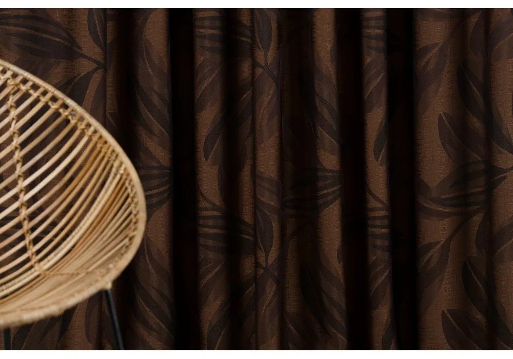 Sötétbarna függöny 210x245 cm Nydia – Mendola Fabrics