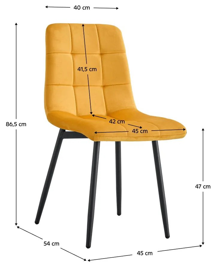 Étkezőszék Rameta Typ 3 J06-HLR-41 (sárga + fekete). 1075497