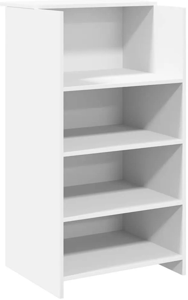 fehér, rétegelt fa recepciósasztal 55 x 50 x 103,5 cm