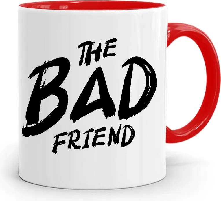 Piros Vicces Bögre The Bad Friend fényképes nyomtatással