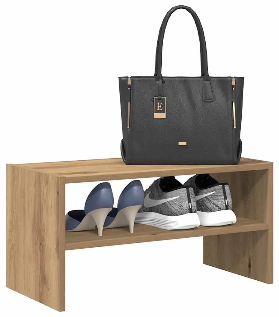 kézműves tölgy cipőtartó állvány halmozható 60 x 30 x 30,5 cm