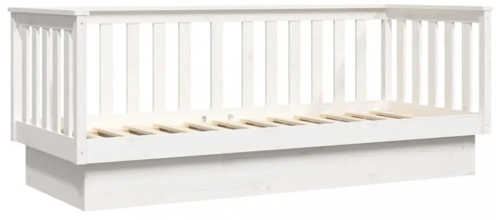 kanapéágy ágy matrac fehér 75x190 cm tömör fa fenyőfa