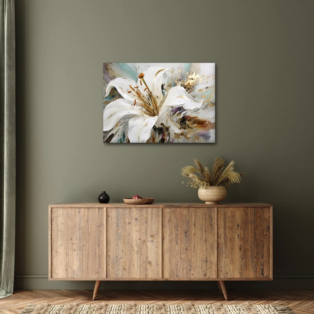 Kép - Absztrakció liliommal (70x50 cm)
