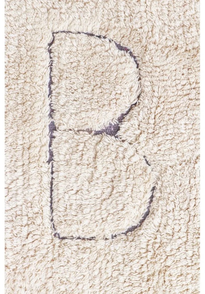 Krémszínű mosható kézi szövésű pamut gyerek szőnyeg 140x200 cm ABC – Lorena Canals