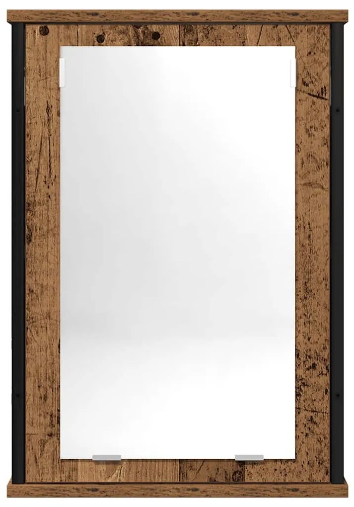 antik fa szerelt fa fürdőszobai tükör 42 x 12 x 60 cm