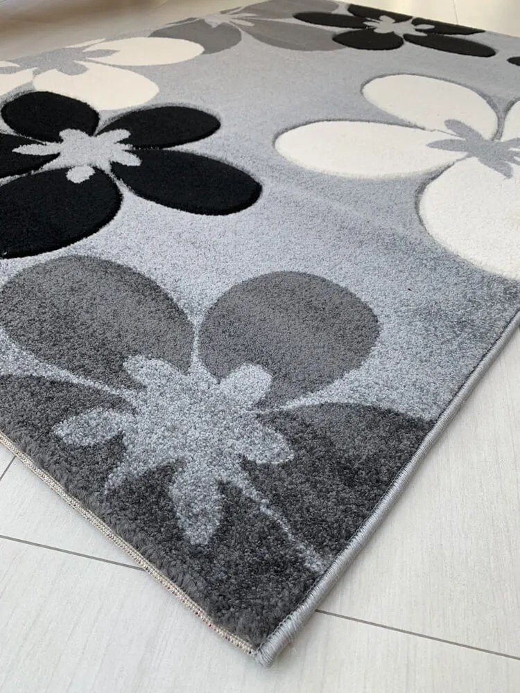 Karizma Szürke virág mintás (Grey) szőnyeg 150x230