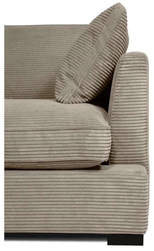 Bézs kordbársony kanapé 236 cm Mobby – Scandic