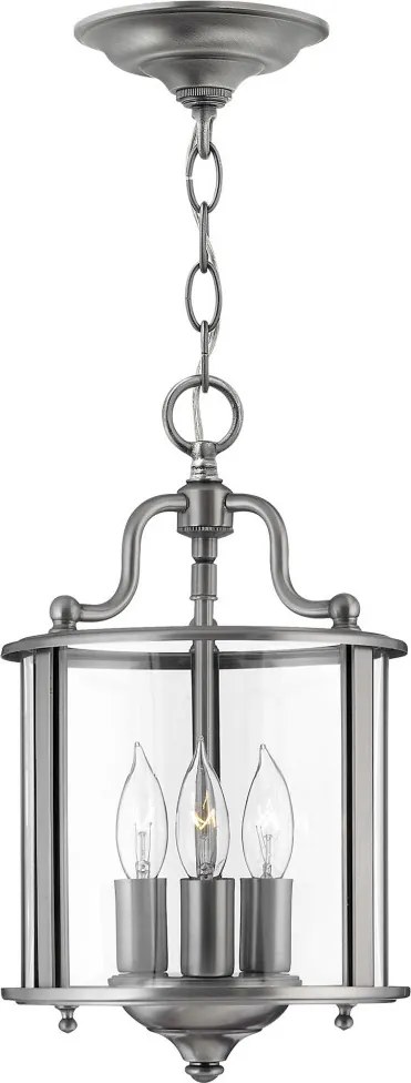 ELSTEAD HK-GENTRY-P-S-PW GENTRY Klasszikus Függesztett Lámpa Átlátszó, Ezüst E14 IP20