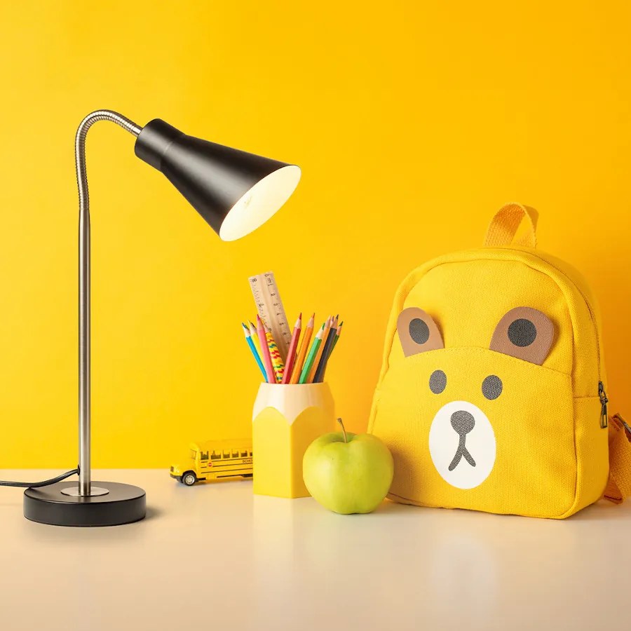 RENDL ANIKA asztali lámpa matt fekete matt nikkel 230V LED E27 15W