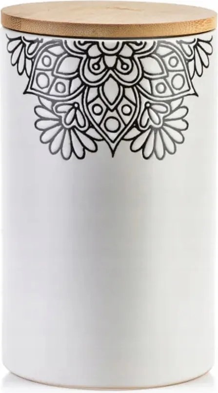 Kerámia edény fa fedéllel a konyhába