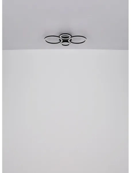 Globo 48039-40 LORETTA LED mennyezeti lámpa 40W, 35,5x53 cm, fekete