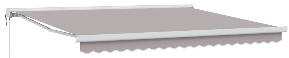 Behúzható napellenző Világosszürke 400 × 300 cm Szövet, Fém