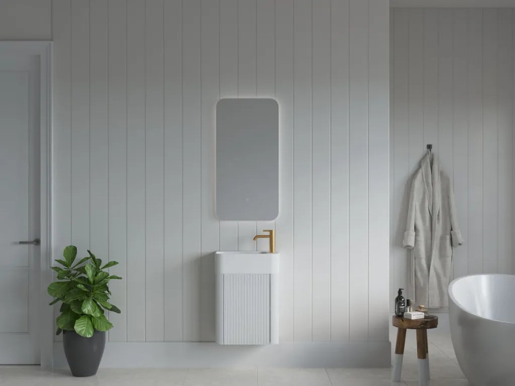 AREZZO design SORELLA 45 cm-es Fürdőszoba alsószekrény 1 ajtó, matt fehér