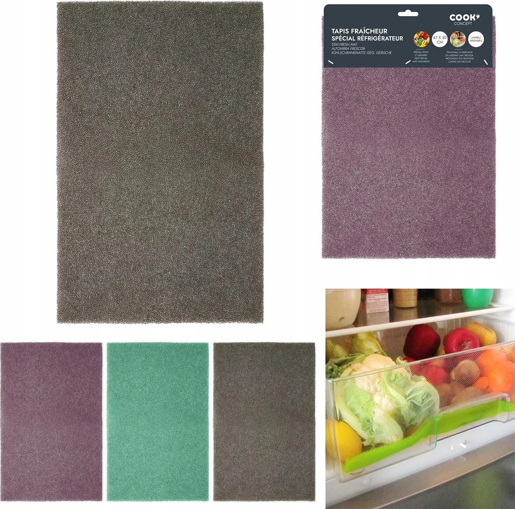 Frissen tartó matrac hűtőszekrényhez, fekete