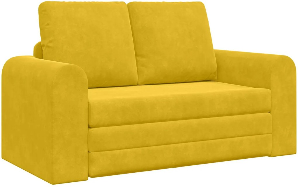 vidaXL Kanapéágy 60cm Sárga Bársony