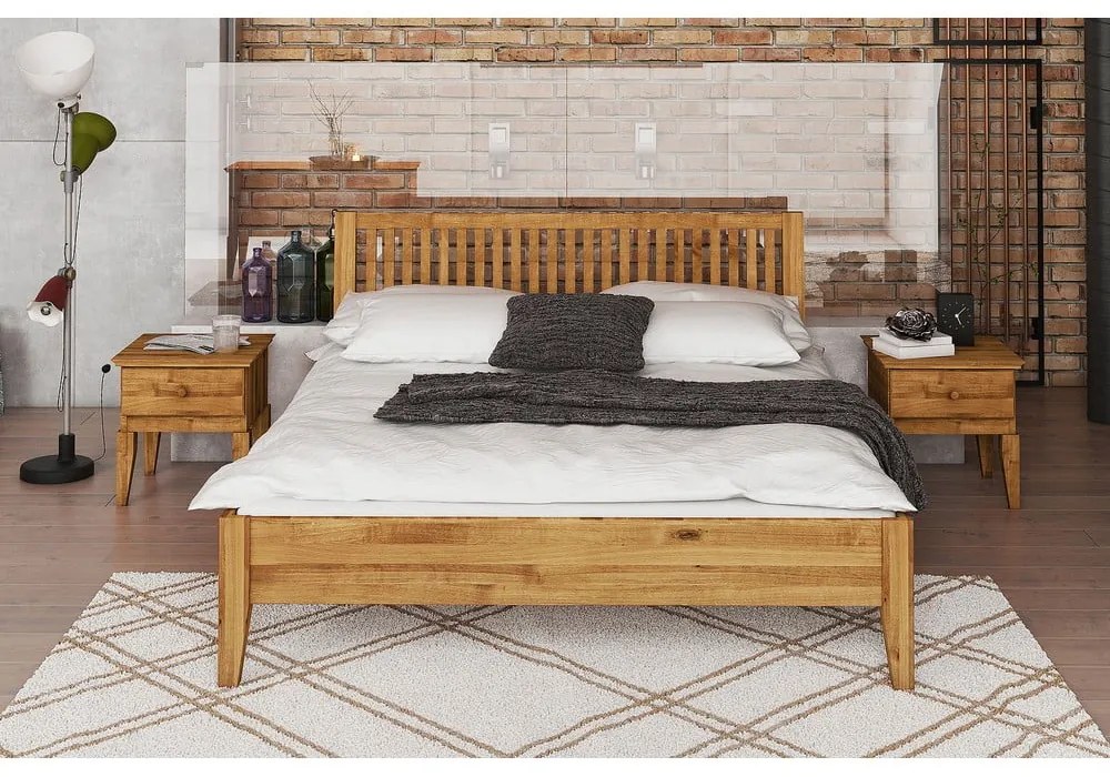 Tölgyfa franciaágy 180x200 cm Odys - The Beds