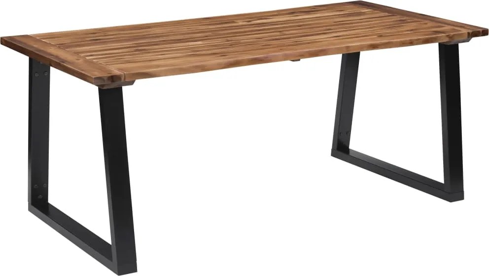 vidaXL tömör akácfa étkezőasztal 180 x 90 cm