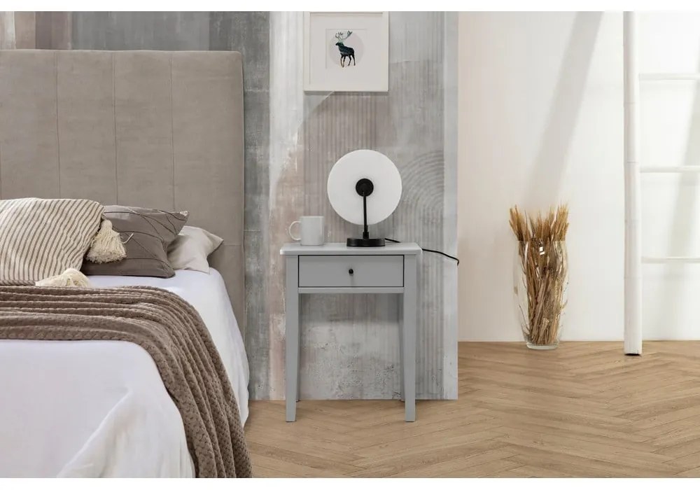 Világosszürke borovi fenyő éjjeliszekrény Bart – Marckeric