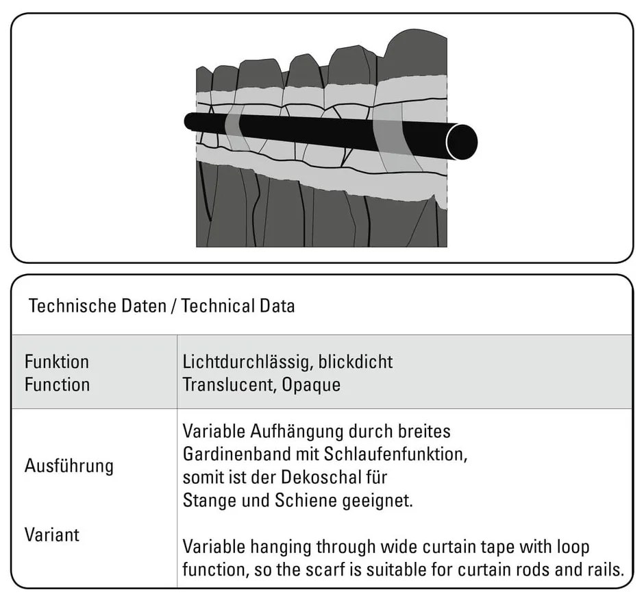 Natúr színű függöny 140x245 cm Natur – Sehlbach
