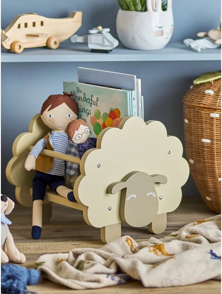 Bézs gyerek könyvespolc 30,5x30x35 cm Dolly – Bloomingville Mini