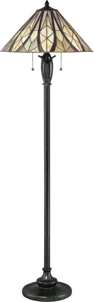 Elstead Lighting VICTORY & HOLMES QZ-VICTORY-FL Tiffany Állólámpa 2x60W/E27