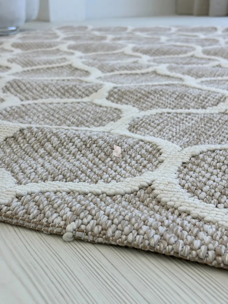 Bouclair bézs G3718 rongyszőnyeg 160x220cm