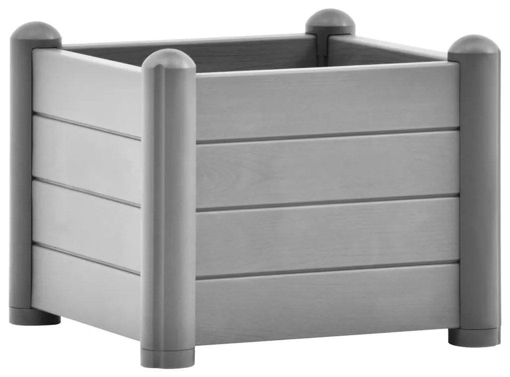 Kőszürke kerti PP magaságyás 43 x 43 x 35 cm