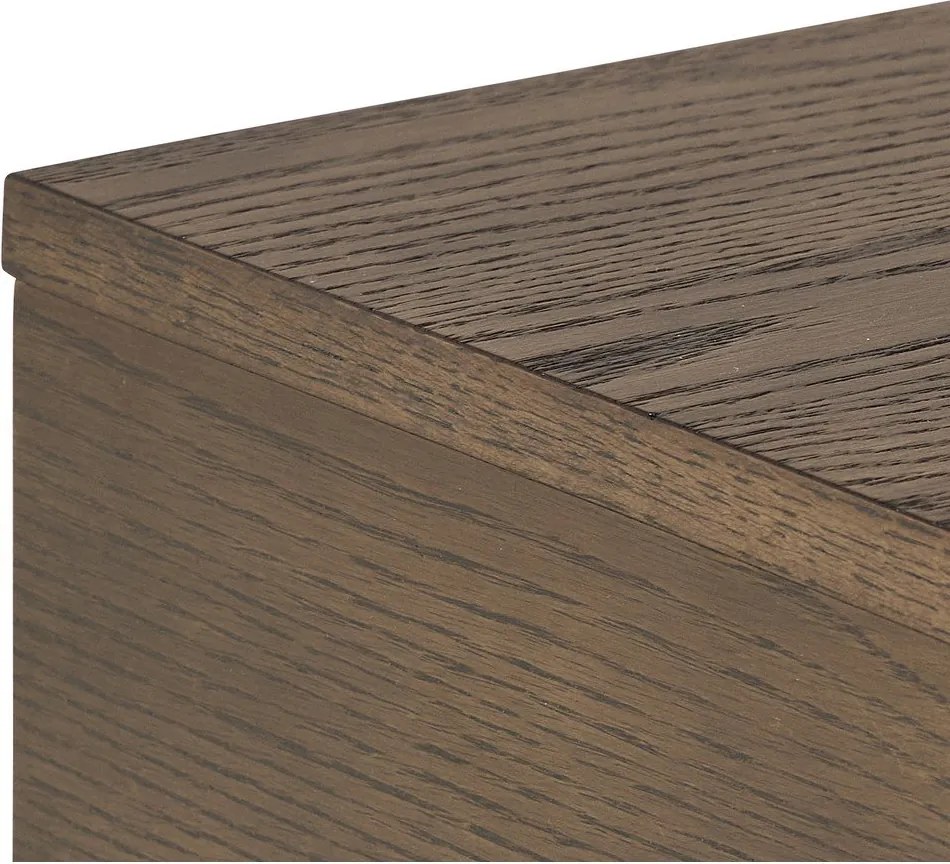 Sötét natúr színű éjjeliszekrény tölgyfa dekorral Monfort – Actona