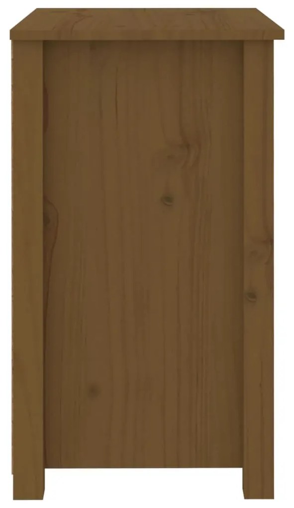 2 darab mézbarna tömör fenyőfa éjjeliszekrény 50x35x61,5 cm