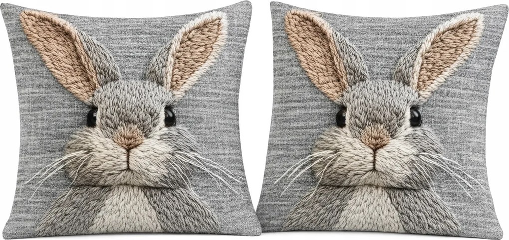 Húsvéti díszpárnahuzat Nyuszi Húsvét 40x40 cm 2 db-os szett