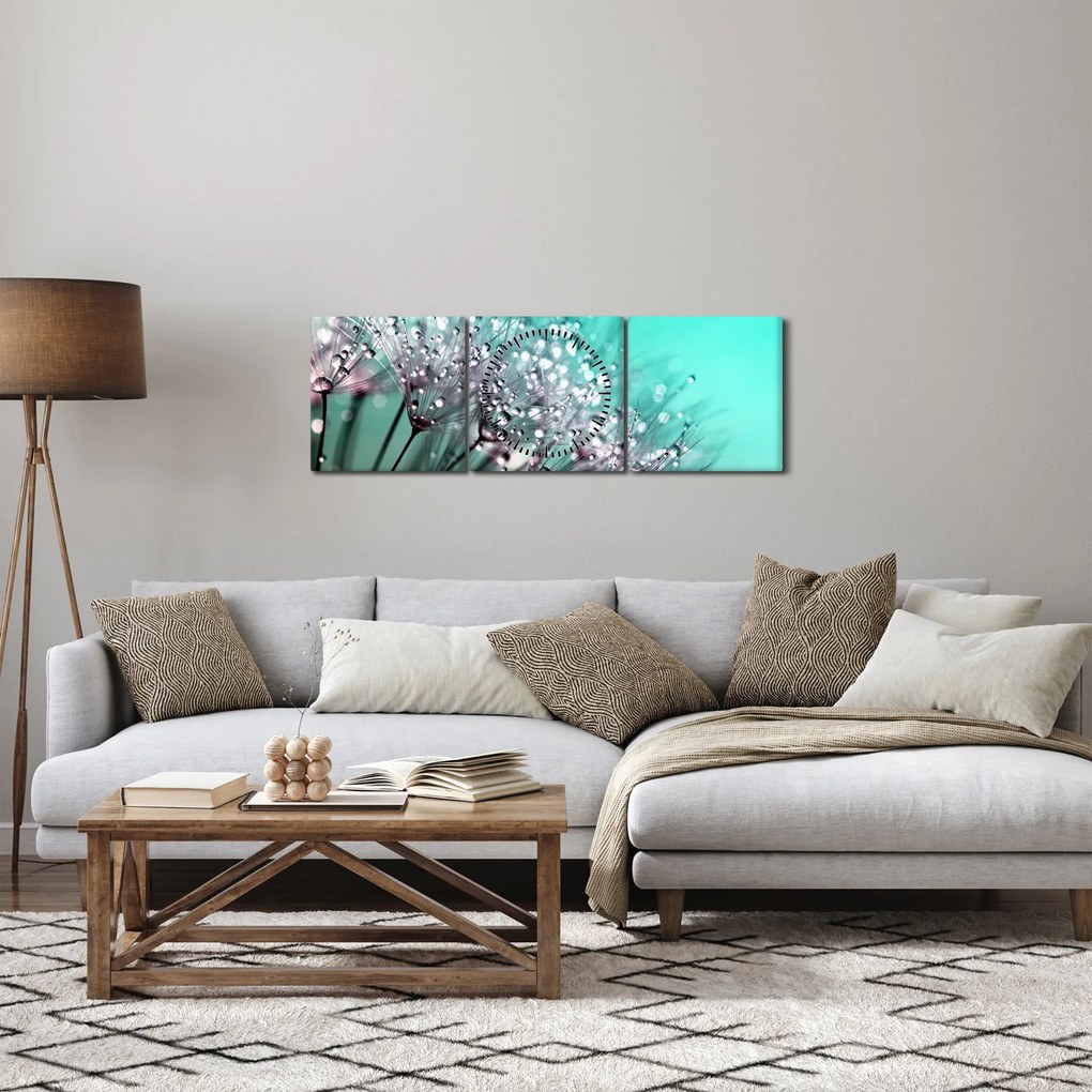 Kép - harmatos növény (órával) (90x30 cm)