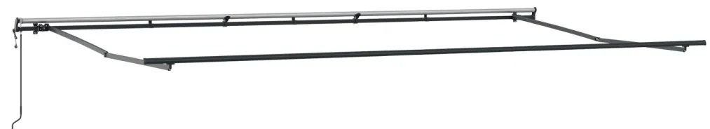 Automatikus Behúzható Napernyő Sárga és Narancs 600x300 cm