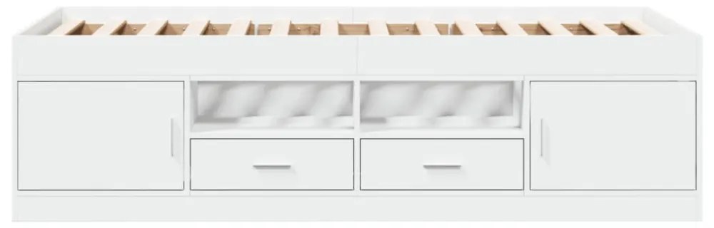 fehér kanapéágy fiókkal matrac nélkül 90x200 cm