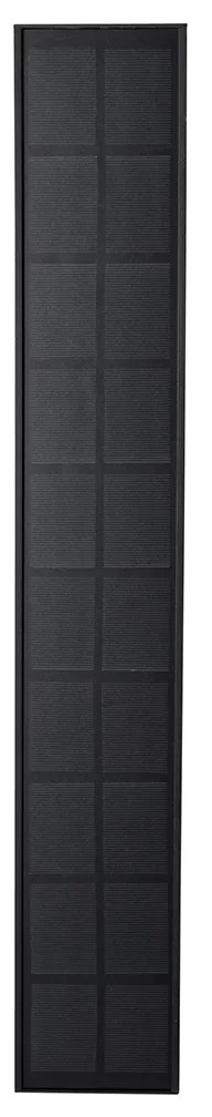 Kültéri fali lámpa fekete 60 cm LED-del, 4 fokozatú fényerő-szabályozóval és napelemmel - Serena