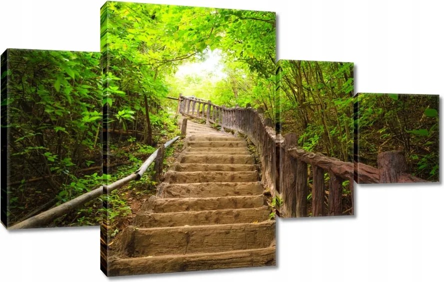 Vászonkép 130x80 Lépcsők az erdőbe