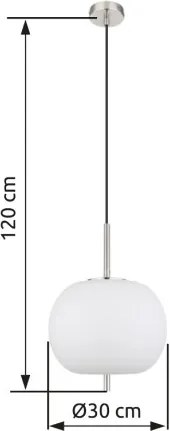 GLOBO 15345H1NO BLACKY Egyágú Függesztett Lámpa IP20