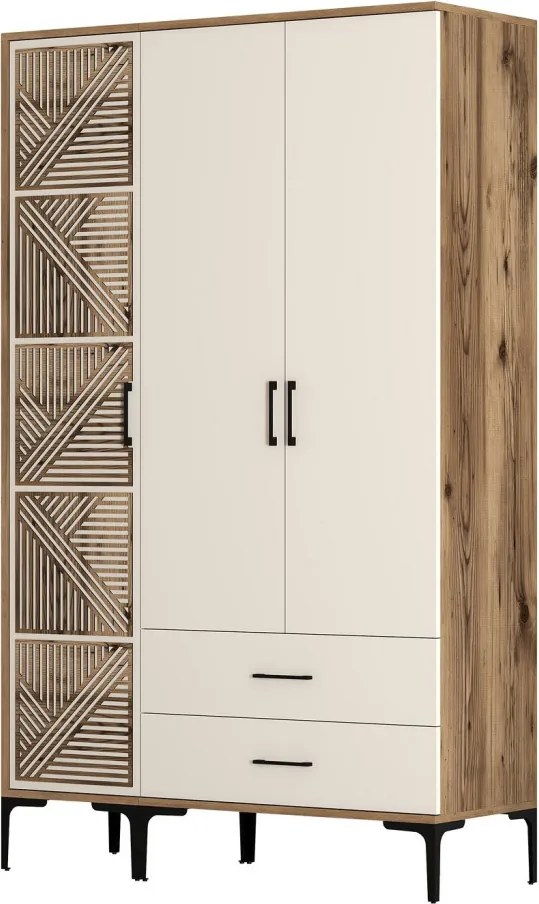 Kumsal gardróbszekrény, dió-krém, 120 cm – TR845HCT5451