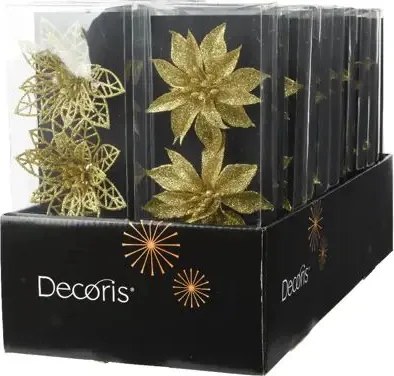 Betlehemi csillag arany mix 9cm 3db