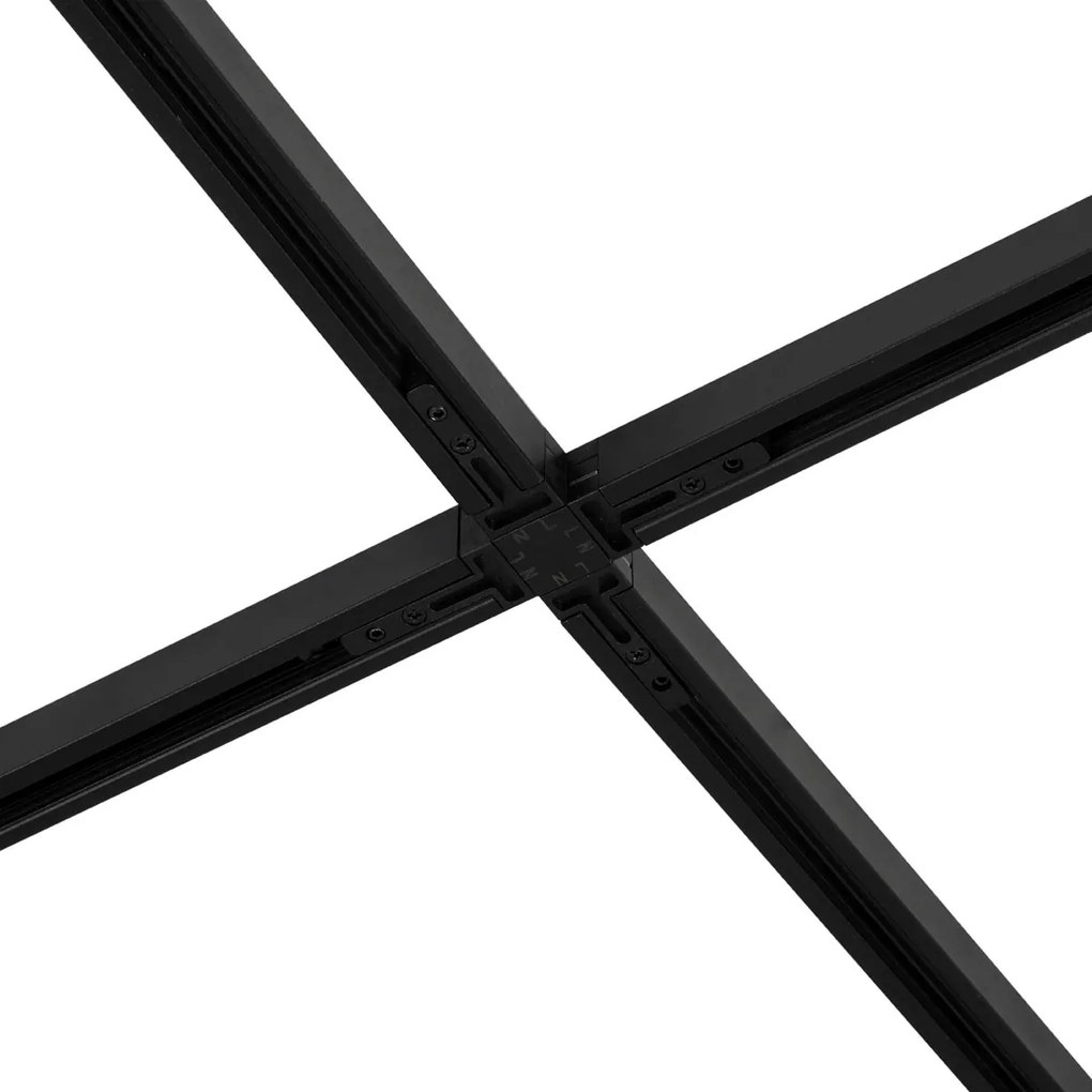 Modern sínrendszer 10 fekete spotlámpával, 1 fázisú - Slimline Uzzy