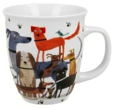 Kutyás porcelán nagy bögre 650 ml díszdobozban Dog walk