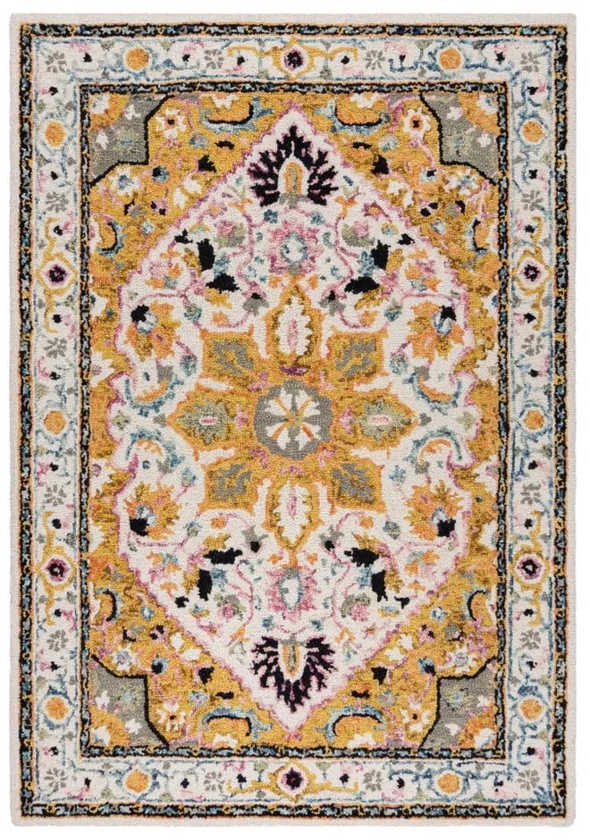 Sárga gyapjú szőnyeg 170x120 cm Dahlia - Flair Rugs