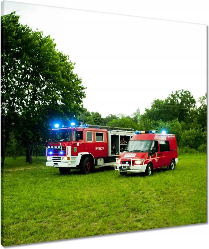 Vászonkép 70x70 Tűzoltóság