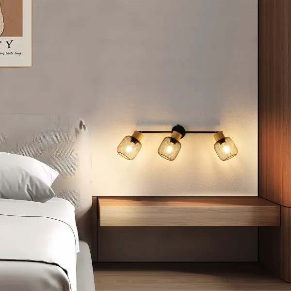 Brilagi - Spotlámpa BASKLITE 3xE27/15W/230V kaucsukfa/fekete