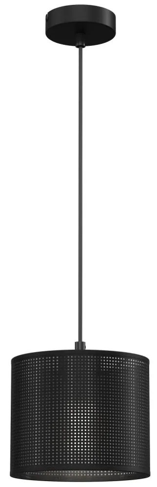 Csillár zsinóron LOFT SHADE 1xE27/60W/230V á. 18 cm fekete