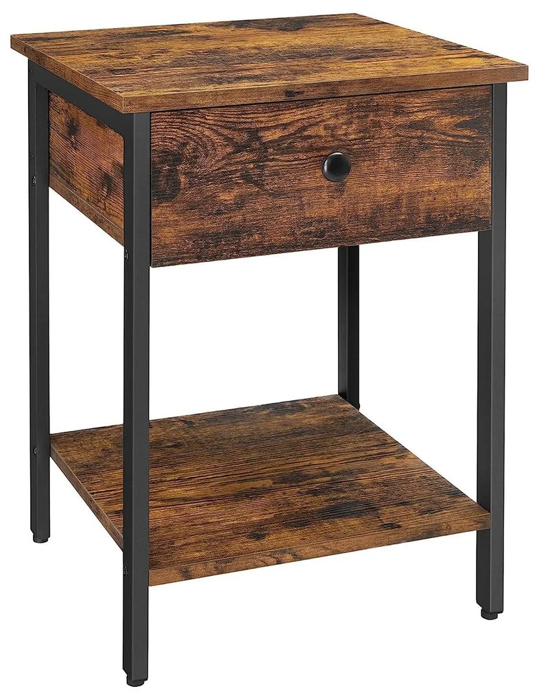 Éjjeliszekrény, oldalasztal fiókkal és polccal 40 x 55 x 40 cm