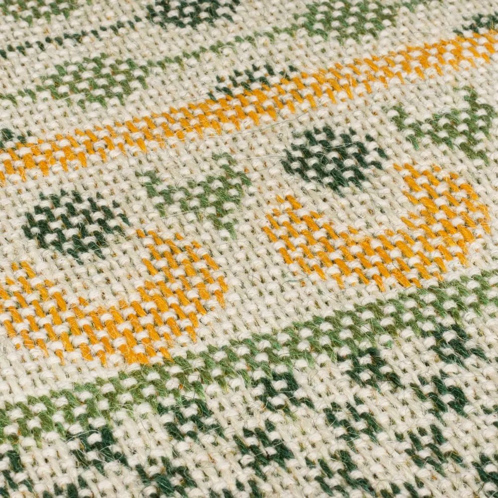 Zöld jutakeverék szőnyeg 120x170 cm Mara Jute Border – Flair Rugs