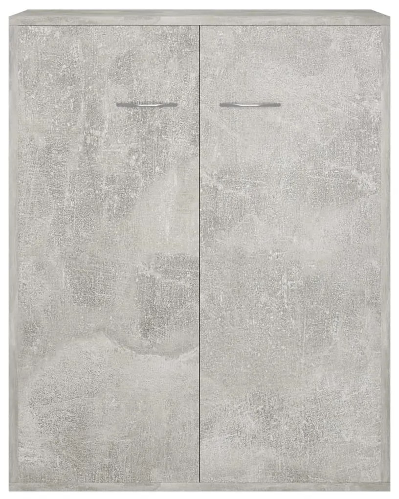 betonszürke szerelt fa tálalószekrény 60 x 30 x 75 cm