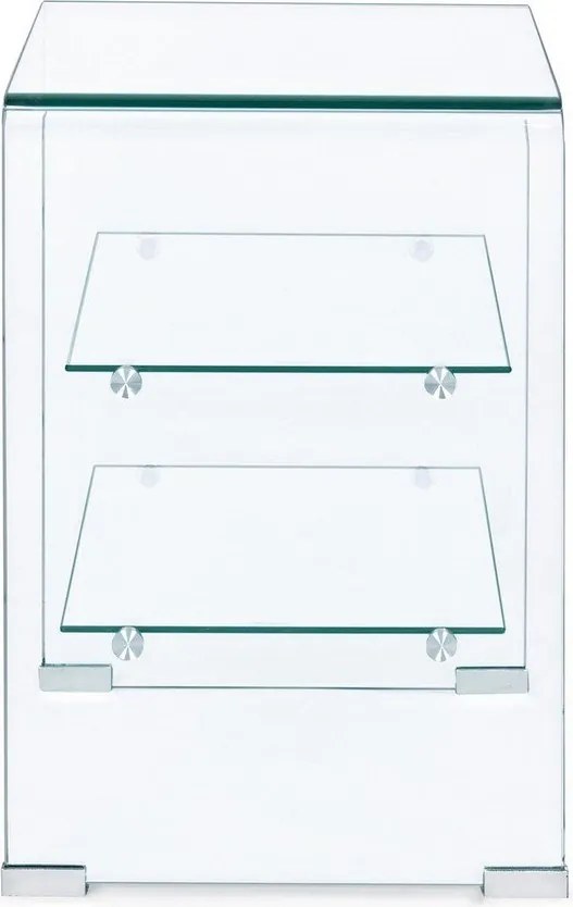 Üveg tárolóasztal 40x50 cm Iride – Bizzotto