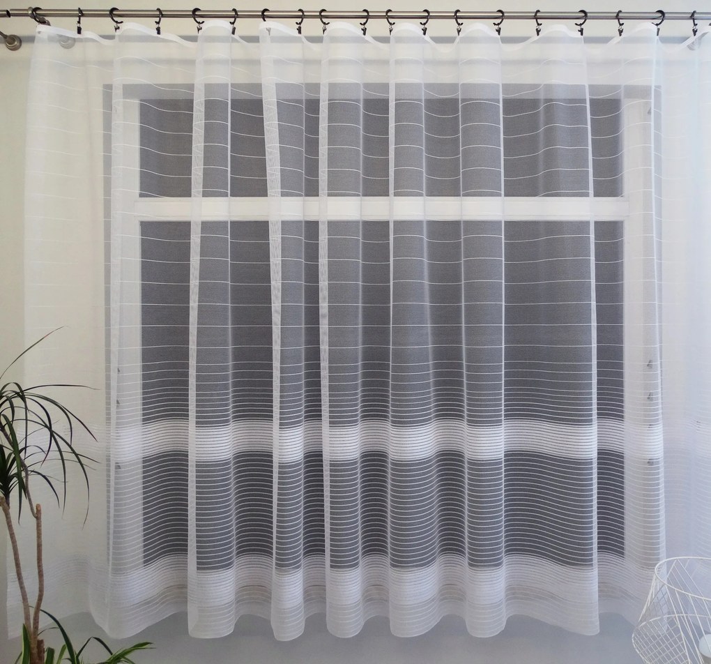 Mg Függöny 85/100 Fehér 300x160 kész szalaggal