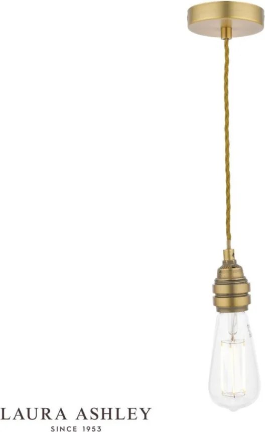 LAURA ASHLEY 3756113-Q LAURA Ernyős Függesztett Lámpa Antik Sárgaréz E27 IP20